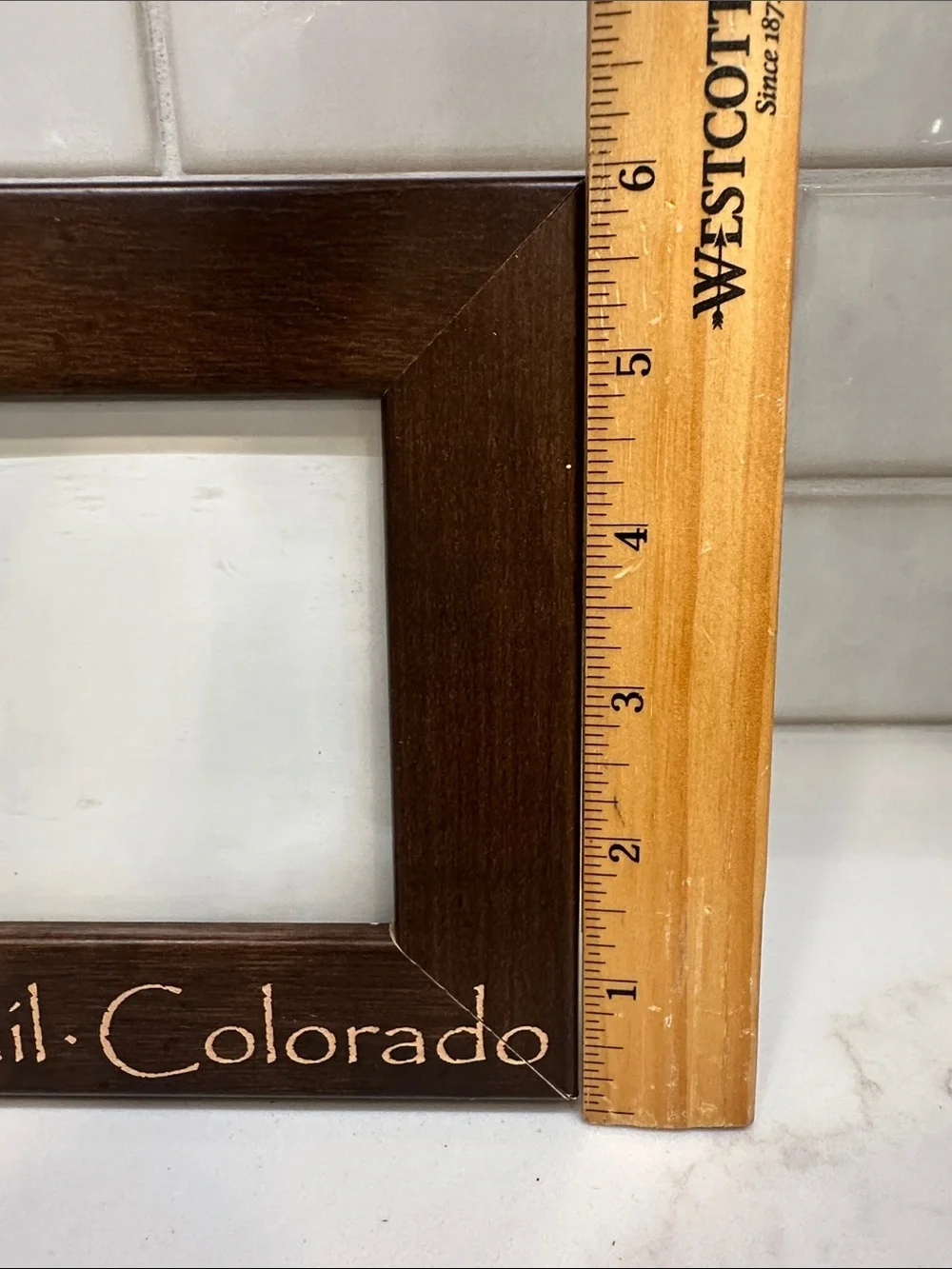 Vail Colorado Wood 4x6 Picture Frame Mountain Cabin Rustic Décor